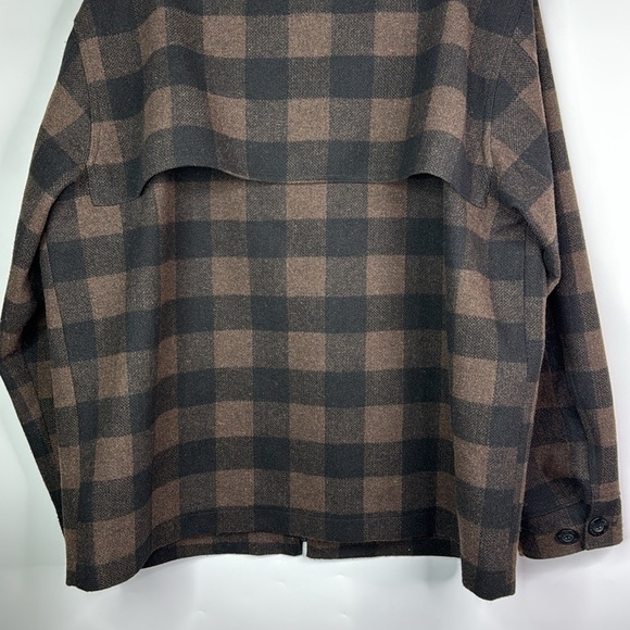 Vintage Irish Setter Brown Black Plaid Wool Blend Field Jacket Size XL - Picture 6 of 9